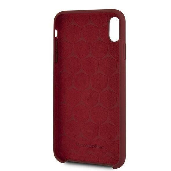 Case IPHONE XS MAX Mercedes Hardcase Silicone Line (MEHCI65SILRE) red 3700740438190