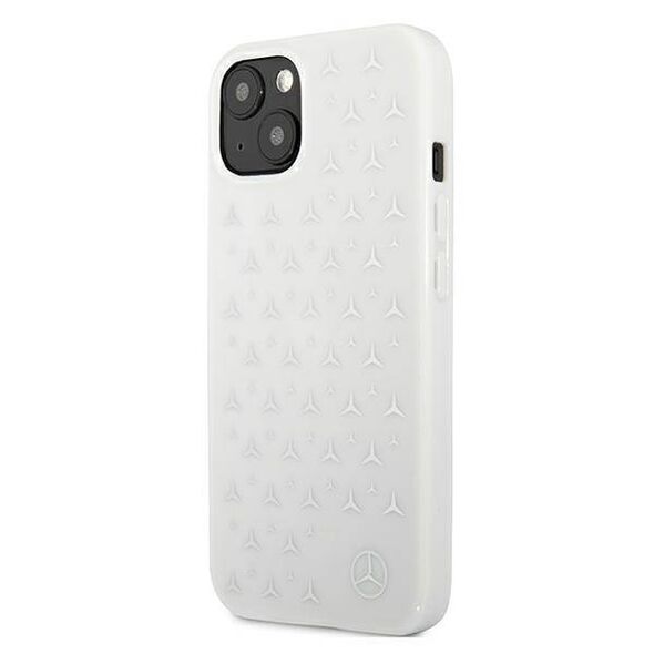 Case IPHONE 13 Mercedes Hardcase Silver Stars Pattern (MEHCP13MESPWH) white 3666339020262