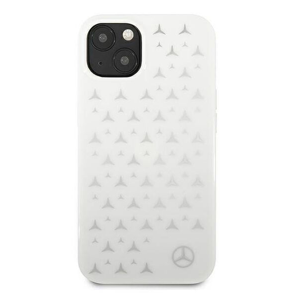 Case IPHONE 13 Mercedes Hardcase Silver Stars Pattern (MEHCP13MESPWH) white 3666339020262