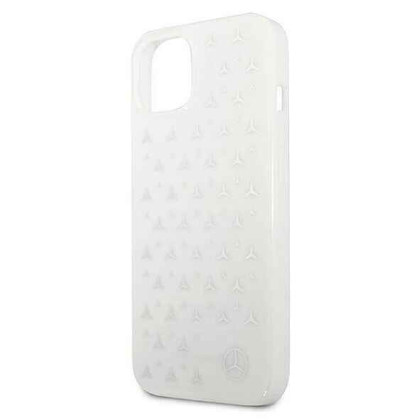 Case IPHONE 13 Mercedes Hardcase Silver Stars Pattern (MEHCP13MESPWH) white 3666339020262