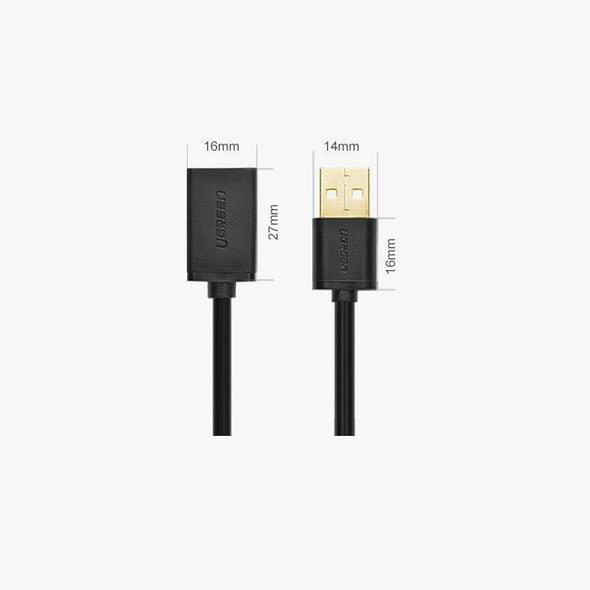 USB 2.0 extension cable UGREEN US103, 1m (black) 6957303813148