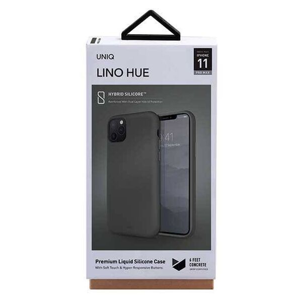 UNIQ case Lino Hue iPhone 11 Pro Max grey/moss grey 8886463671443