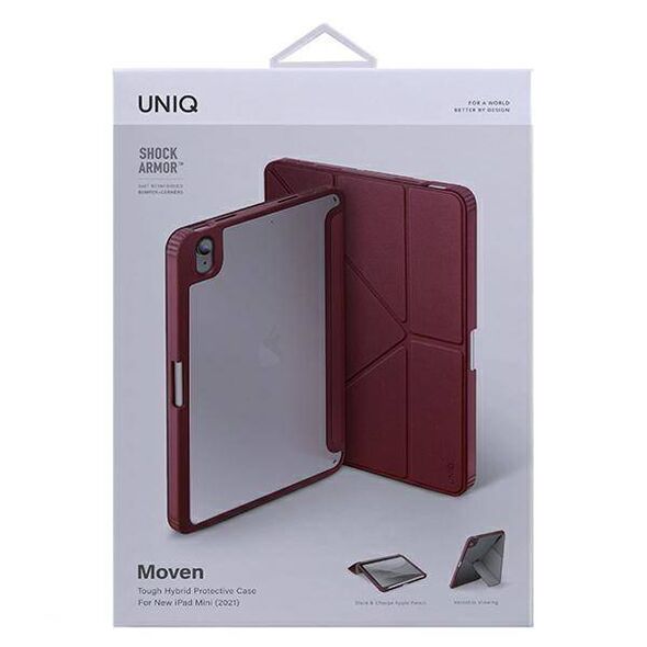 UNIQ case for Moven APPLE IPAD MINI 8.3 (6gen) Antimicrobial maroon/burgundy 8886463678657