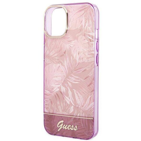 Original Case IPHONE 14 PLUS Guess Hardcase Jungle Collection (GUHCP14MHGJGHP) pink 3666339064457