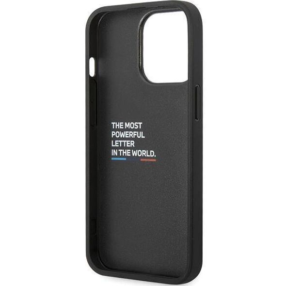 Original Case IPHONE 13 PRO MAX BMW Leather Carbon (BMHCP13X22NBCK) black 3666339125431