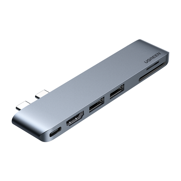 6-in-1 Adapter UGREEN CM380 USB-C Hub for MacBook Air / Pro (gray) 6957303888566