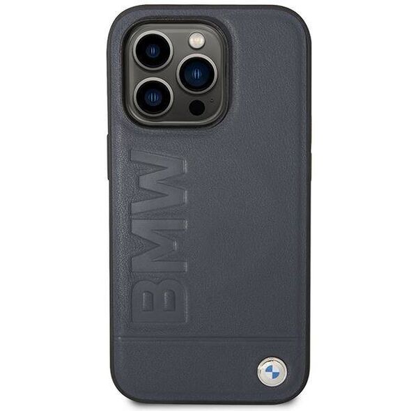 Case IPHONE 14 PRO MAX BMW Hardcase Leather Hot Stamped MagSafe (BMHMP14XSLLNA) navy blue 3666339089252