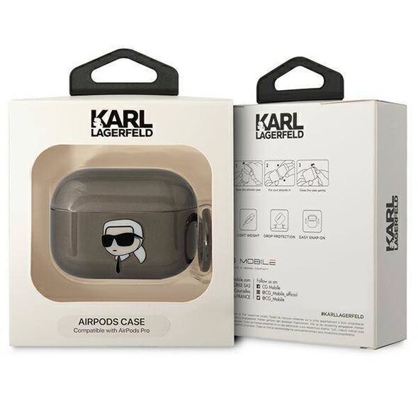 Original Case APPLE AIRPODS PRO Karl Lagerfeld Karl`s Head (KLAPHNIKTCK) black 3666339088026