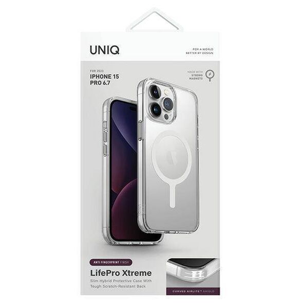 Case APPLE IPHONE 15 PRO MAX UNIQ LifePro Xtreme Magclick Charging frost transparent 8886463685600