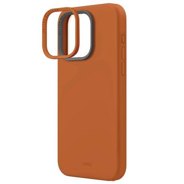 Case APPLE IPHONE 15 PRO MAX UNIQ Lino Hue Magclick Charging orange 8886463685754