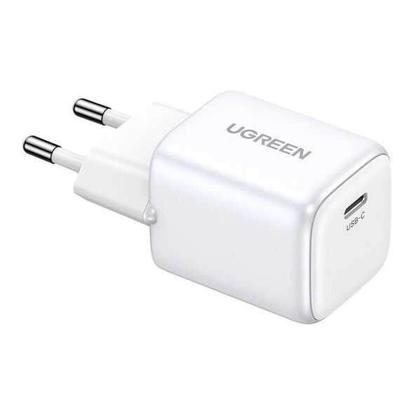 Charger UGREEN 15324 Nexode mini, USB-C, PD3.0, QC4.0, GaN, 20W (white) 6941876213245