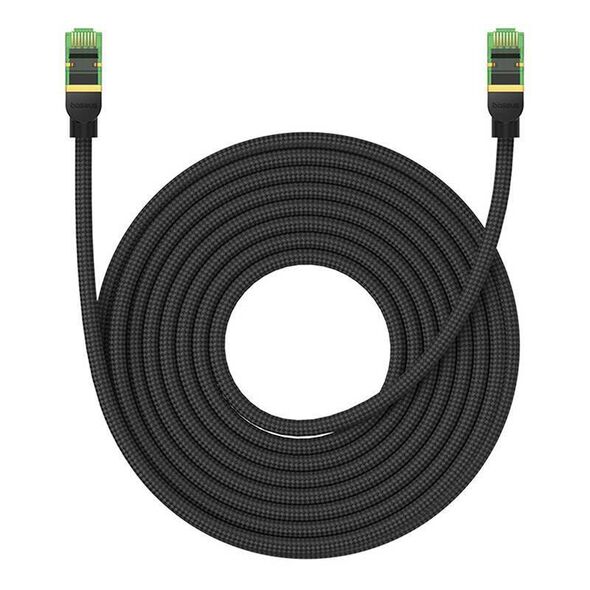 Braided network cable cat.8 Baseus Ethernet RJ45, 40Gbps, 10m (black) 6932172646752