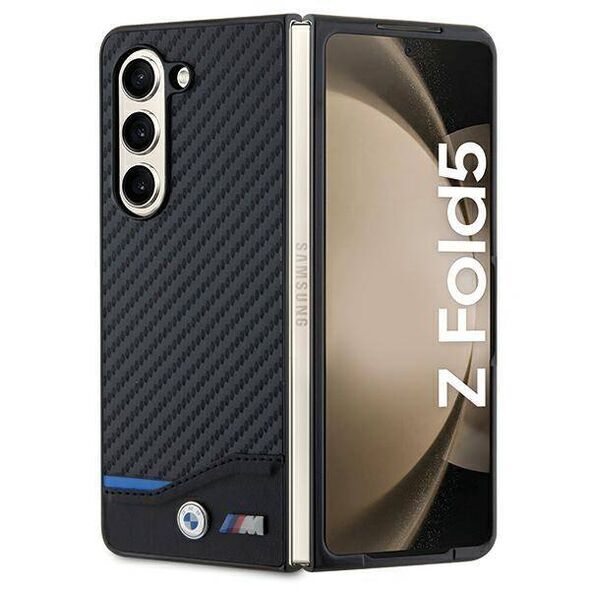 Original Case SAMSUNG GALAXY Z FOLD 5 BMW Leather Carbon (BMHCZFD522NBCK) black 3666339174088