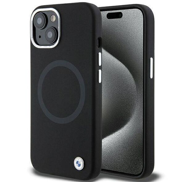 Original Case APPLE IPHONE 15 BMW Signature Liquid Silicone MagSafe (BMHMP15SSILBK2) black 3666339144647