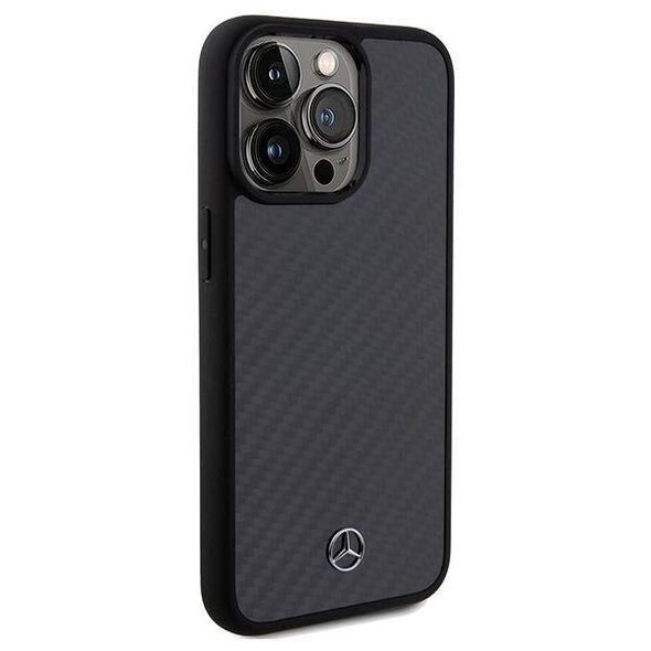 Original Case APPLE IPHONE 15 PRO MAX Mercedes Hardcase Carbon Fiber Dynamic (MEHCP15XRCABK) black 3666339210168