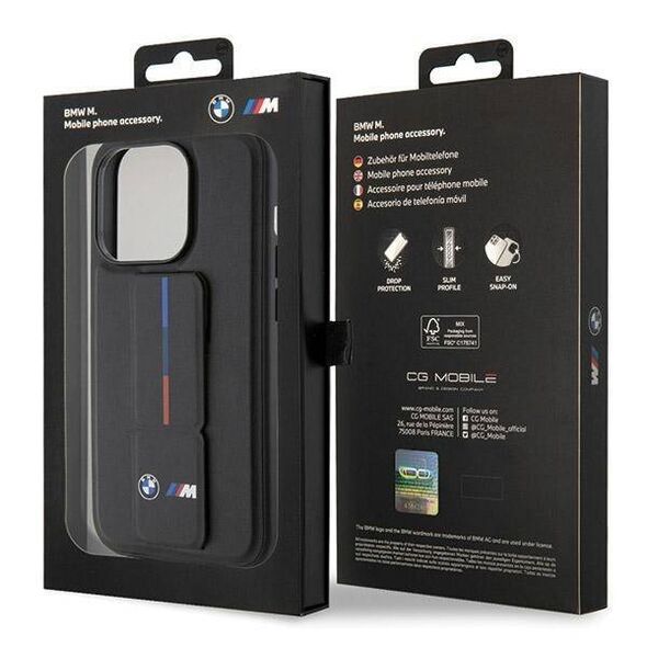 Original Case APPLE IPHONE 15 PRO BMW Hardcase Grip Hot Stamp (BMHCP15L22GSLK) black 3666339141950