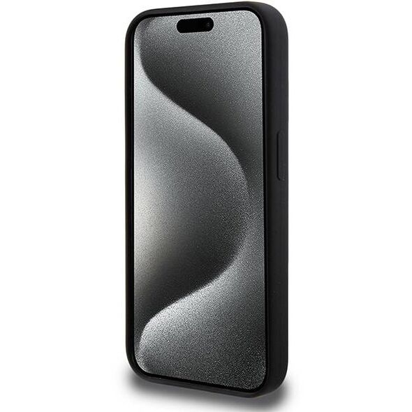 Original Case APPLE IPHONE 15 PRO BMW Hardcase M Silicone Tricolor Lines (BMHMP15L22SMPK) black 3666339145965