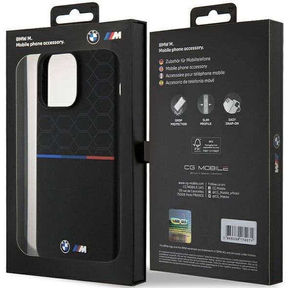 Original Case APPLE IPHONE 15 PRO MAX BMW Hardcase M Silicone Pattern MagSafe (BMHMP15X22SMPK) black 3666339145972