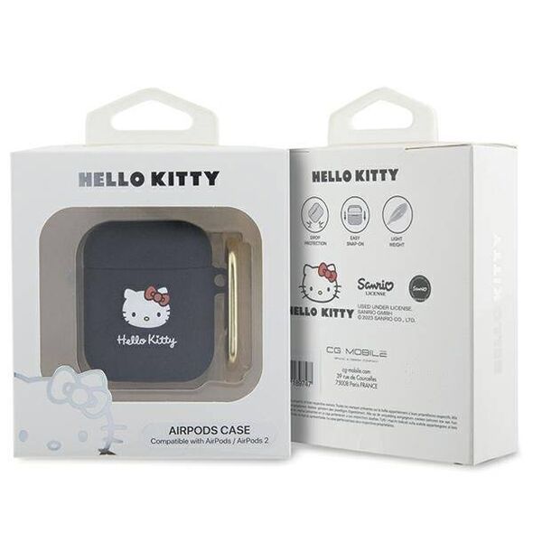 Original Case APPLE AIRPODS Hello Kitty Silicone 3D Kitty Head (HKA23DKHSK) black 3666339189631