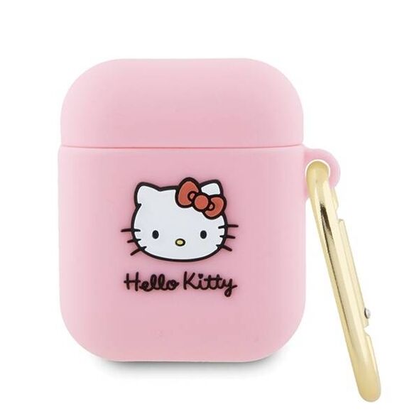 Original Case APPLE AIRPODS Hello Kitty Silicone 3D Kitty Head (HKA23DKHSP) pink 3666339189679