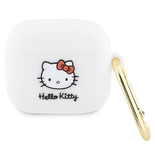 Original Case APPLE AIRPODS 3 Hello Kitty Silicone 3D Kitty Head (HKA33DKHSH) white 3666339189785