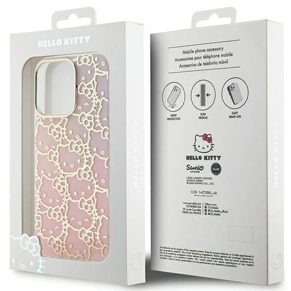 Original Case IPHONE 14 PRO MAX Hello Kitty Hardcase IML Gradient Electrop Crowded Kitty Head (HKHCP14XHCHPEP) pink 3666339185930