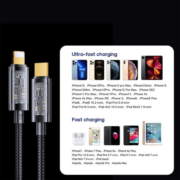 Joyroom S-CL020A20 Type-C to Lightning PD 20W Data Cable 2m-Blue