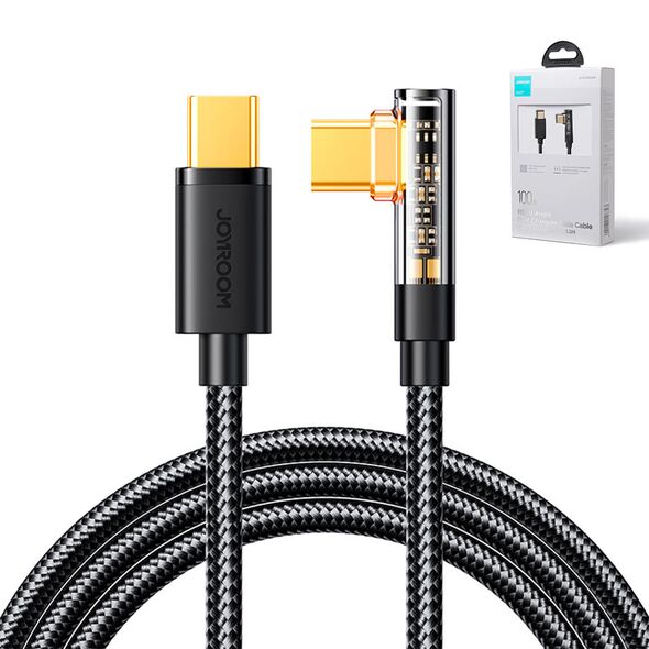 Angle cable Joyroom S-CC100A6 USB-C/USB-C 100W 1.2m black