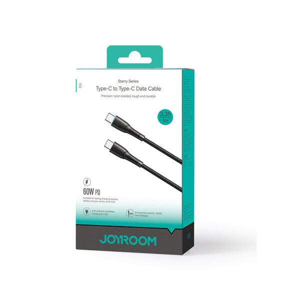 Joyroom Starry Series SA32-CC3 cable USB-C / USB-C 60W 1m black