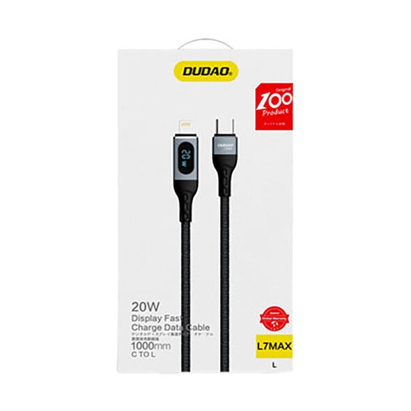 Dudao USB Type C cable - Lightning Fast Charging PD 20W black (L7MaxL)