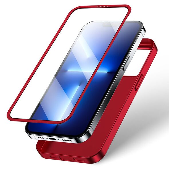 Joyroom 360 Full Case + tempered glass Apple iPhone 13 Pro (JR-BP935 red)