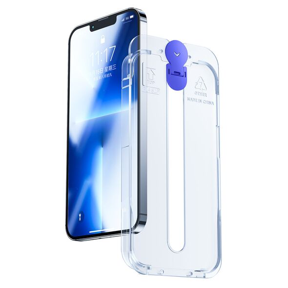 Joyroom Knight Glass Apple iPhone 14 Pro Max mounting kit clear (JR-H12)