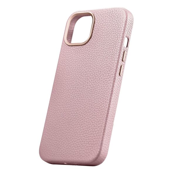 iCarer Litchi Premium Leather MagSafe Apple iPhone 14 pink