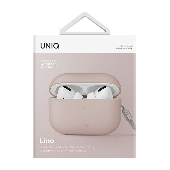 UNIQ Lino Apple AirPods Pro 2 Silicone blush pink