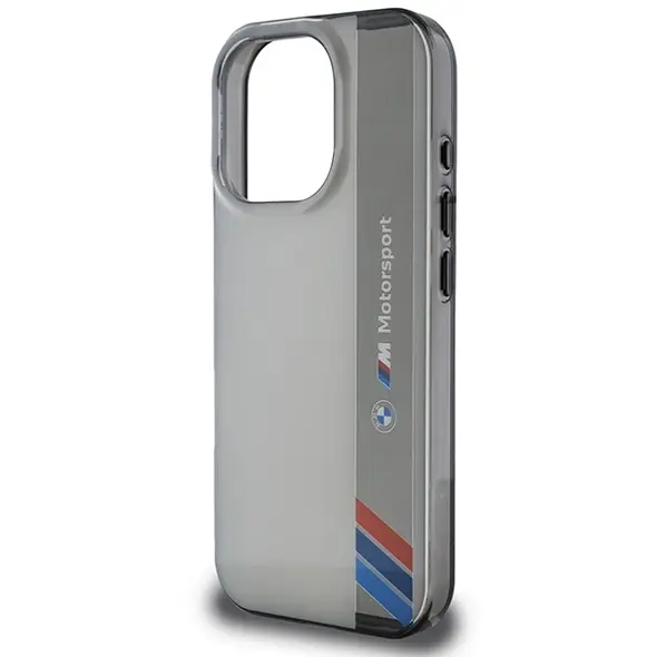 BMW BMHCP16X23HTFEG Apple iPhone 16 Pro Max hardcase Motorsport IML Vertical Stripe grey