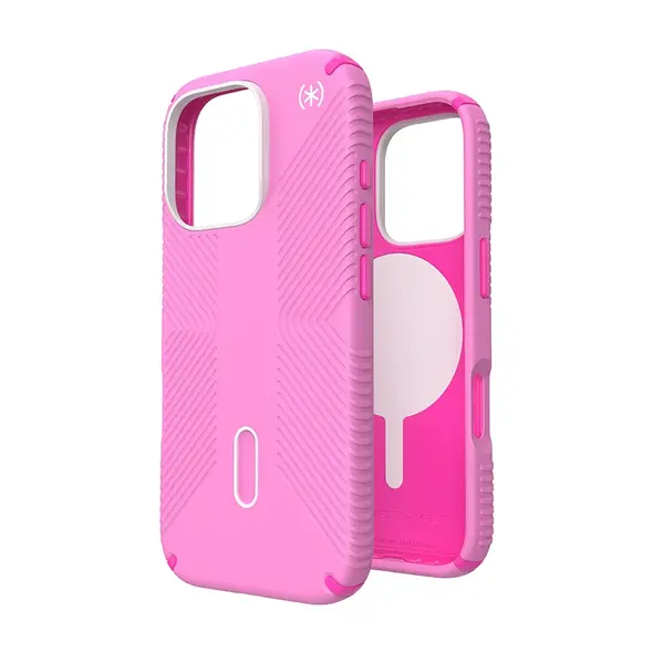 Case Speck Presidio2 Grip ClickLock & MagSafe Apple iPhone 16 Pro (True Pink / Shocking Pink / White)