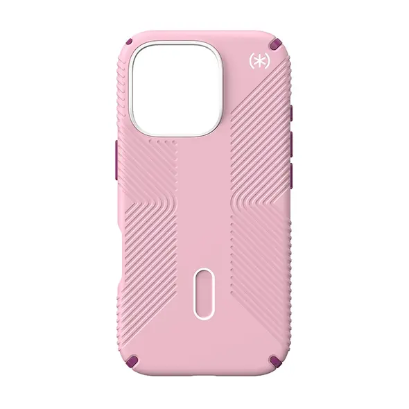 Case Speck Presidio2 Grip ClickLock & MagSafe Apple iPhone 16 Pro (Wednesday Pink / Boysenberry Purple / White)