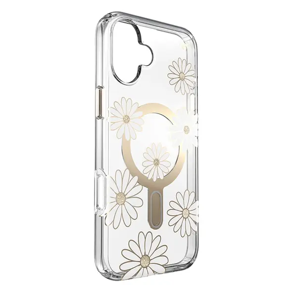 Speck Presidio Lux ClickLock & MagSafe Apple iPhone 16 Plus (Sunshine Daisies / Clear / Gold)