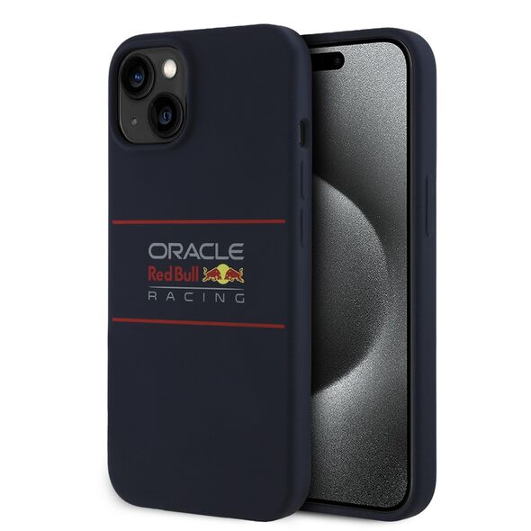 Red Bull Racing Case for iPhone 15 - Red Bull Racing Silicone Horizontal Centered Logo MagSafe (RBHMP15S24SIHSRV) - Navy 3666339369064 έως 12 άτοκες Δόσεις