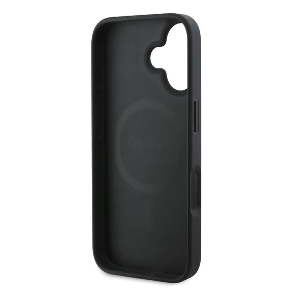 Guess Case for iPhone 16 - Guess Hardcase 4G Classic MagSafe (GUHMP16SP4SM4MK) - Black 3666339349516 έως 12 άτοκες Δόσεις