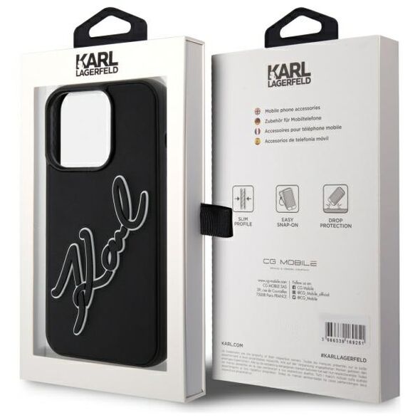 Karl Lagerfeld Case for iPhone 15 Pro Max - Karl Lagerfeld 3D Design (KLHCP15X3DR3DRKSDLK) - Rubber Signature 3666339257576 έως 12 άτοκες Δόσεις