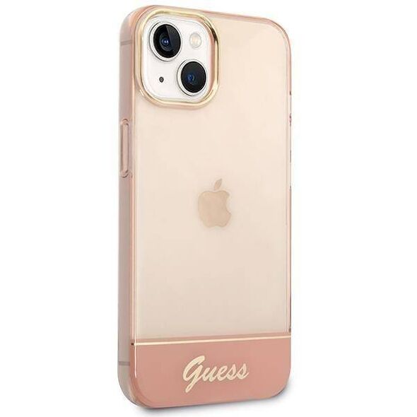 Original Case IPHONE 14 Guess Hardcase Translucent pink 3666339088347