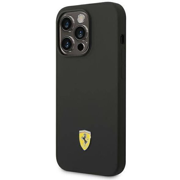 Original Case IPHONE 14 PRO Ferrari Hardcase Silicone Metal Logo black 3666339063221