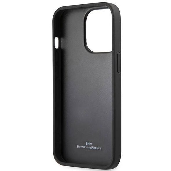 Original Case IPHONE 13 PRO BMW Hardcase Leather Emboss black 3666339022273