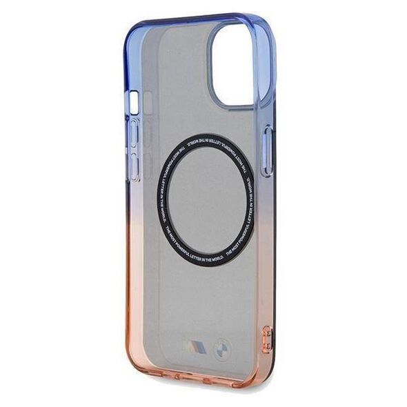 Original Case IPHONE 14 PLUS / 15 PLUS BMW Hardcase Gradient Bumper MagSafe (BMHMP15MHTGE) gray 3666339144807