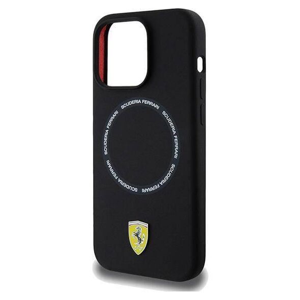 Original Case APPLE IPHONE 15 PRO MAX Ferrari Hardcase Printed Ring MagSafe (FEHMP15XSBAK) black 3666339183424