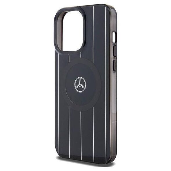 Original Case APPLE IPHONE 15 PRO Mercedes Hardcase Double Layer Crossed Lines MagSafe (MEHMP15L23HRSK) black 3666339137342