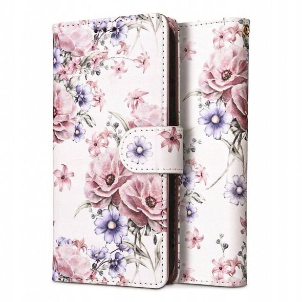 Case SAMSUNG GALAXY A55 5G Tech-Protect Wallet Blossom Flower pink 5906203692187