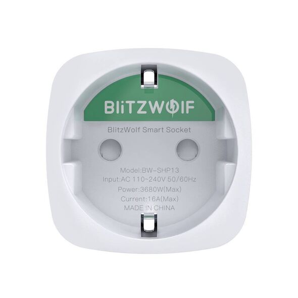 BlitzWolf BW-SHP13 ZigBee Smart Socket (EU) 3680W 5907489604154