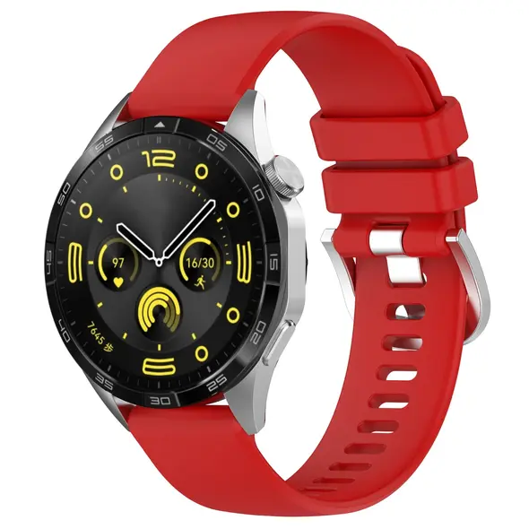 Bizon Strap Watch Silicone Pro Huawei Watch GT 5 Pro 42mm/GT 5 41mm/GT 4 41mm red